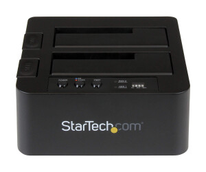 StarTech.com Standalone Hard Drive Duplicator, Dual Bay HDDSSD ClonerCopier, USB 3.1 (10 Gbps)