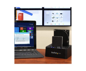 StarTech.com Standalone Hard Drive Duplicator, Dual Bay HDDSSD ClonerCopier, USB 3.1 (10 Gbps)