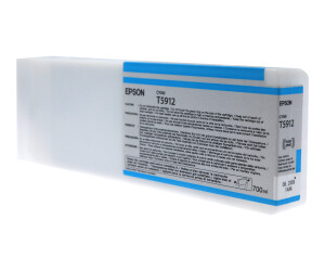 Epson T5912 - 700 ml - Cyan - Original - Tintenpatrone