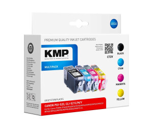 KMP Multipack C72V-4-pack-black, yellow, cyan,...