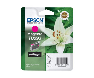 Epson T0593 - 13 ml - Magenta - Original - Blister packaging