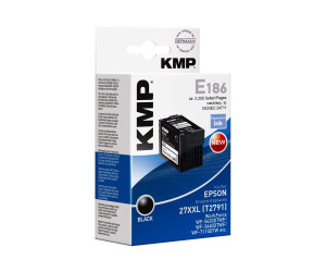KMP E186 - 34 ml - Schwarz - compatible - Tintenpatrone