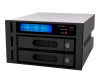 RAIDON RaidSonic RAIDON iR2622 - Internes RAID-Gehäuse mit Datenanzeige, Netzanzeige, Tastensperre, LCD-Anzeige, hotswapfähiger Wechselrahmen, Überhitzungsalarm, HDD-Ausfallanzeige, 6 x 6 cm Lüfter - 2,5" / 3,5" gemeinsam genutzt (6,4 cm/8,9 cm gemeinsam