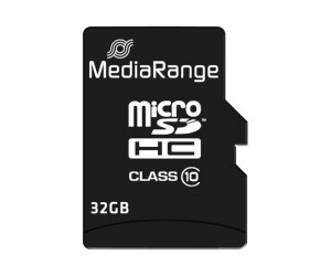 Mediarange flash memory card (MicroSDHC/SD adapter included)