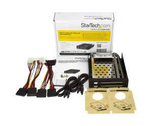 StarTech.com SATA Wechselrahmen 3,5 Zoll trägerlos - Mobiles Festplatten Speicher Rack für 2x 6,4cm (2,5)