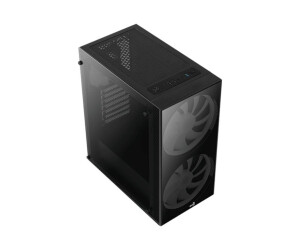 AEROCOOL ADVANCED TECHNOLOGIES AeroCool Python - Tempered Glass Edition - Tower - ATX - Seitenteil mit Fenster (gehärtetes Glas)