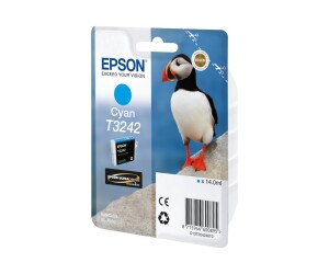 Epson T3242 - 14 ml - cyan - original - ink cartridge