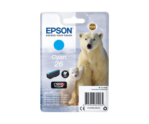 Epson 26 - 4.5 ml - cyan - original - blister packaging