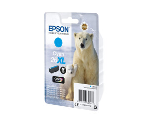 Epson 26xl - 9.7 ml - XL - cyan - original - blister packaging