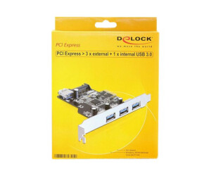 Delock PCI Express Card&gt; 3 x External + 1 x Internal...