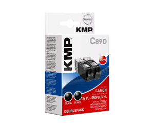 KMP C89D - 2er-Pack - 28 ml - Schwarz - kompatibel