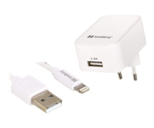 SANDBERG Netzteil - 2.4 A (USB) - auf Kabel: Lightning -...