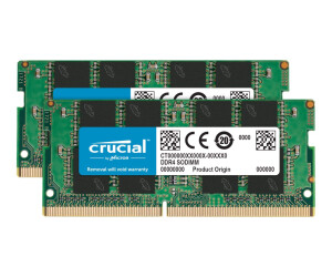 Crucial DDR4 - Kit - 32 GB: 2 x 16 GB - SO DIMM 260-PIN