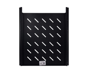 Inter -Tech SWS -550/800 - Rack floor panel - black, RAL 9005 - 1U - 48.3 cm (19 ")