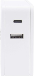 Manhattan Wall/Power Charger , USB-C and USB-A ports, USB-C Output: 45W / 3A, USB-A Output: 2.4A, White, Three Year Warranty, Box - Netzteil - 45 Watt - 3 A - 2 Ausgabeanschlussstellen (USB, USB-C)