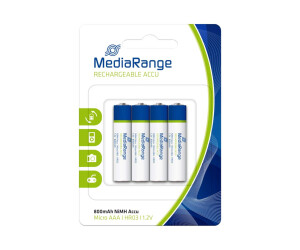 Mediarange battery 4 x AAA - NIMH - (rechargeable)