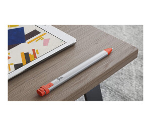 Logitech Crayon - Digital Abbey - Wireless - Intense Sorbet - For Apple 10.2 -inch iPad; 10.5-inch iPad Air (3rd generation)