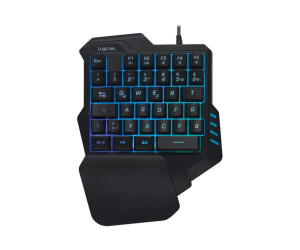 LogiLink Illuminated one-hand gaming - Tastatur