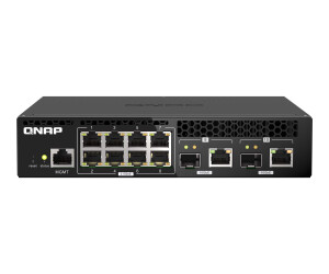 QNAP QSW-M2108R-2C-Switch-Managed-8 x 2.5GBase-T + 2 x Combo 10 Gigabit SFP +/RJ-45