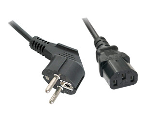 Lindy Stromkabel - CEE 7/7 (M) gewinkelt bis IEC 60320 C13