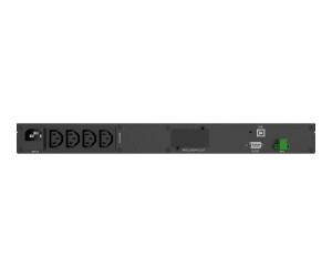 PowerWalker VI 750 R1U - USV (Rack - einbaufähig) - AC 165-290 V - 450 Watt - 750 VA - 9 Ah - RS-232, USB - Ausgangsanschlüsse: 4 - 1U - 48.3 cm (19")