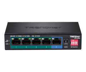 TRENDnet TPE LG50 - Switch - unmanaged - 4 x 10/100/1000 (PoE+)