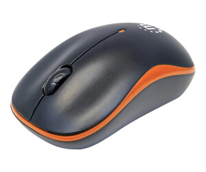 Manhattan Success Wireless Mouse, Black/Orange, 1000dpi,...