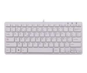 R-Go Compact keyboard, Azerty (be), white, wire-bound