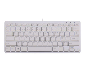 R-Go Compact Tastatur, QWERTY (ES), weiß,...