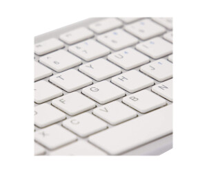 R-go compact keyboard, qwerty (es), white, wire-bound