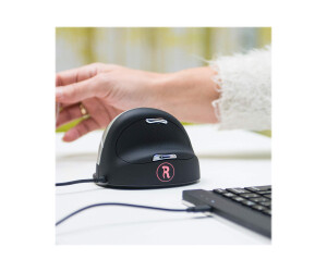 R-Go HE Mouse Break Ergonomische Maus, Anti-RSI-Software, Mittel (165-195mm)