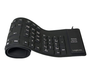 Logilink Flexible Waterproof - keyboard - PS/2, USB