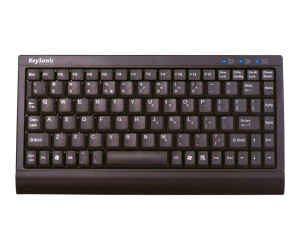 KeySonic ACK-595 C+ - Tastatur - PS/2, USB - mattschwarz