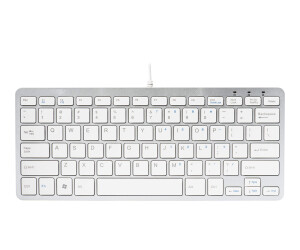 R-go compact keyboard, qwerty (US), white, wire-bound