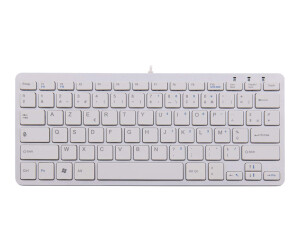 R-Go Compact Tastatur, AZERTY (FR), wei&szlig;,...