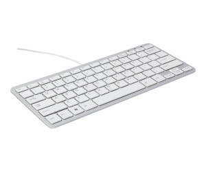 R-Go Compact keyboard, Azerty (FR), white, wire-bound