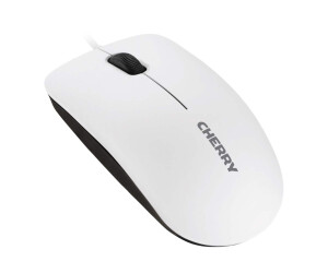 Cherry MC 1000 - Maus - rechts- und linkshändig - optisch - 3 Tasten - kabelgebunden - USB - weiß (Oberteil)