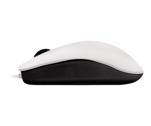 Cherry MC 1000 - Maus - rechts- und linkshändig - optisch - 3 Tasten - kabelgebunden - USB - weiß (Oberteil)