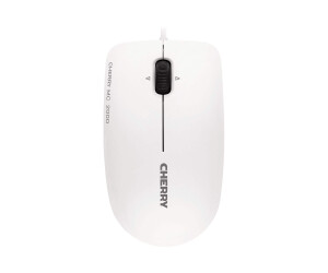 Cherry MC 1000 - Maus - rechts- und linkshändig - optisch - 3 Tasten - kabelgebunden - USB - weiß (Oberteil)
