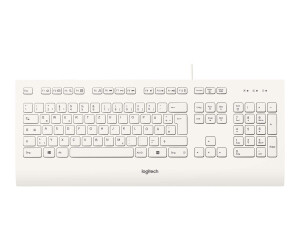 Logitech K280e - Tastatur - USB - Deutsch - wei&szlig;