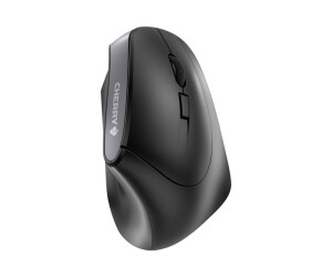 Cherry MW 4500 - vertical mouse - ergonomic - for right -handed - optically - 6 keys - wireless - 2.4 GHz - wireless recipient (USB)