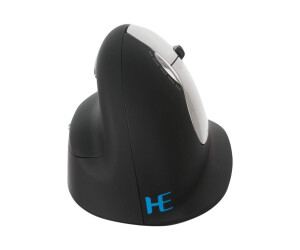 R-Go HE Mouse Ergonomische Maus, Groß (über 185mm), rechtshändig, drahtlose - Maus - ergonomisch - Für Rechtshänder - 5 Tasten - kabellos - 2.4 GHz - kabelloser Empfänger (USB)