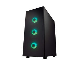 FSP CMT340 Plus - Mid tower - ATX - Seitenteil mit Fenster (gehärtetes Glas)