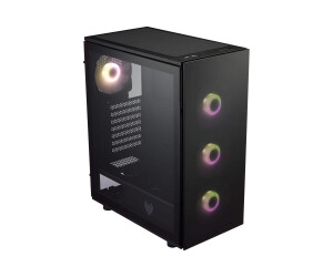 FSP CMT340 Plus - Mid tower - ATX - Seitenteil mit Fenster (gehärtetes Glas)