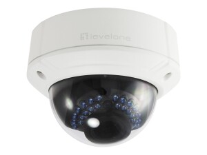 LevelOne FCS-3085 - Netzwerk-Überwachungskamera - Kuppel - Außenbereich - Vandalismussicher / Wetterbeständig - Farbe (Tag&Nacht)