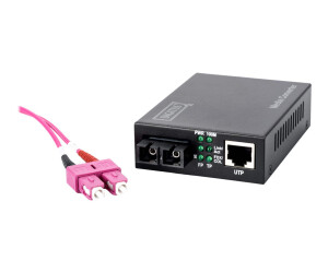 DIGITUS Fast Ethernet Medienkonverter, RJ45 / SC
