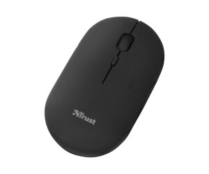 Trust Puck - Mouse - right and left -handed - optically - 4 keys - wireless - Bluetooth, 2.4 GHz - Wireless recipient (USB)