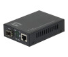 Levelone GVT-2010-Media Converter-100MB LAN-10Base-T, 100Base-Tx, 1000Base-T, 1000Base-X-RJ-45 / SFP (mini-GBIC)