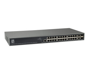 LevelOne GEP-2682 - Switch - L3 Lite - managed - 24 x...