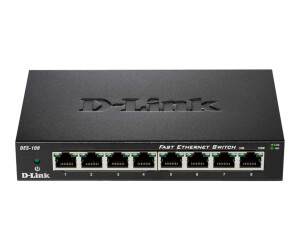 D-Link DES 108 - Switch - 8 x 10/100 - Desktop
